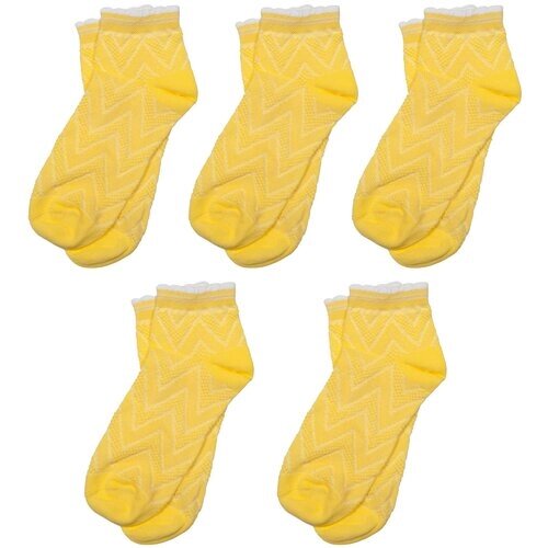 Носки ХОХ детские, 5 пар, размер 20-22, желтый