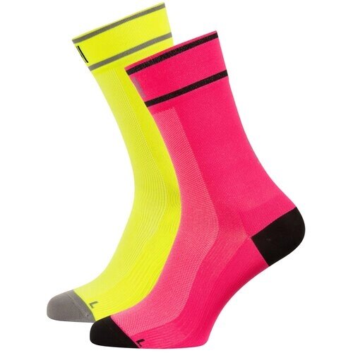 Носки Norfolk Socks, плоские швы, размер 39-42, зеленый, розовый, 2 пары