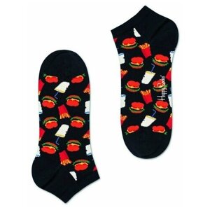 Носки унисекс Happy Socks, 1 пара, укороченные, размер 25, черный, мультиколор