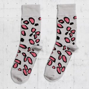 Носки унисекс SNUGSOCKS, 1 пара, высокие, антибактериальные свойства, вязаные, износостойкие, размер 36-41, розовый