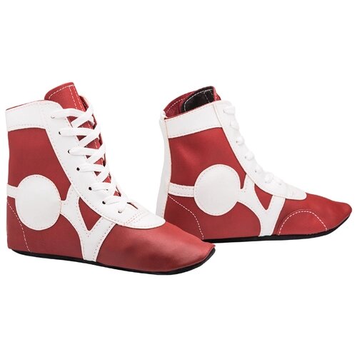 Обувь для самбо SM-0102, кожа, красный, Rusco - 31