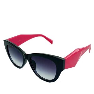 Очки солнцезащитные женские/ имиджевые/ очки с защитой от солнца/ очки стильные женские/ прямоугольные/ розовый/ черный