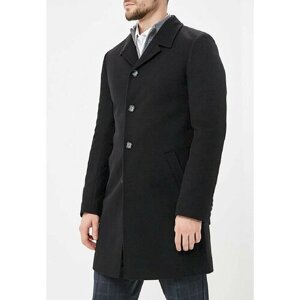 Пальто Berkytt, демисезон/зима, силуэт прилегающий, средней длины, внутренний карман, размер 56/176, черный
