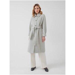 Пальто-реглан Pompa демисезонное, шерсть, силуэт прямой, средней длины, размер 46/170, мультиколор