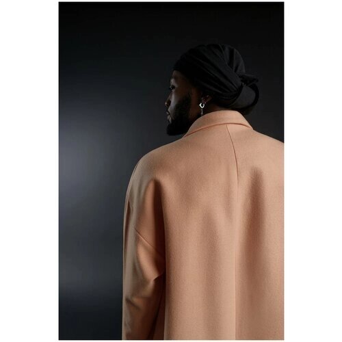 Пальто ZNWR демисезонное, силуэт прямой, удлиненное, карманы, подкладка, размер XS, розовый