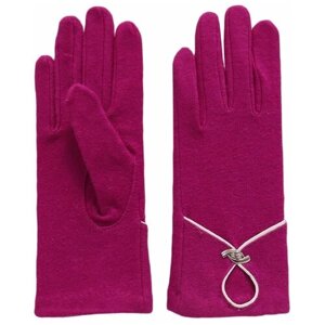 Перчатки Crystel Eden демисезонные, подкладка, размер 6, фиолетовый
