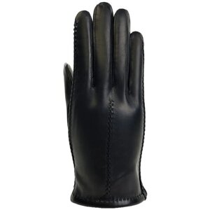 Перчатки ELEGANZZA, демисезон/зима, натуральная кожа, подкладка, размер 8, черный