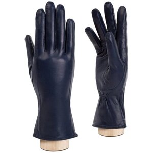 Перчатки ELEGANZZA зимние, натуральная кожа, подкладка, размер 6.5, голубой