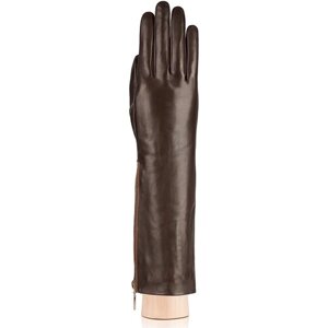 Перчатки ELEGANZZA зимние, натуральная кожа, подкладка, размер 6.5, коричневый