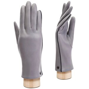 Перчатки ELEGANZZA зимние, натуральная кожа, подкладка, размер 6.5(XS), серый