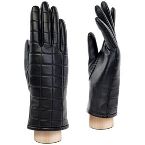Перчатки ELEGANZZA зимние, натуральная кожа, подкладка, размер 8(L), черный
