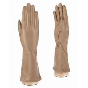 Перчатки ELEGANZZA зимние, натуральная кожа, подкладка, сенсорные, размер 7.5, бежевый