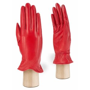 Перчатки ELEGANZZA зимние, натуральная кожа, подкладка, сенсорные, размер 7.5, красный