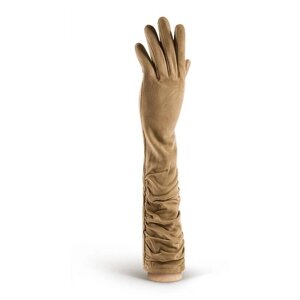 Перчатки ELEGANZZA зимние, подкладка, размер 6, коричневый