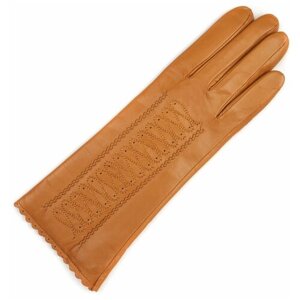Перчатки Finnemax, демисезон/зима, натуральная кожа, размер 6,5, горчичный