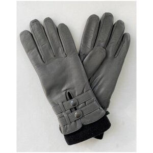Перчатки Finnemax, демисезон/зима, натуральная кожа, размер 6,5, серый