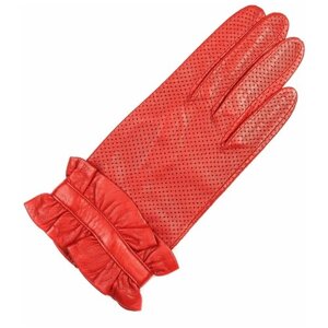 Перчатки Finnemax демисезонные, натуральная кожа, размер 7,5, красный