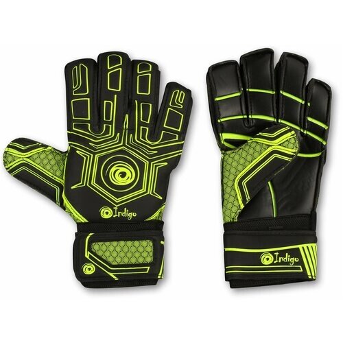 Перчатки Indigo, размер 8, черный, зеленый