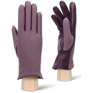 Перчатки LABBRA, демисезон/зима, натуральная кожа, подкладка, размер 7.5(M), бордовый, розовый