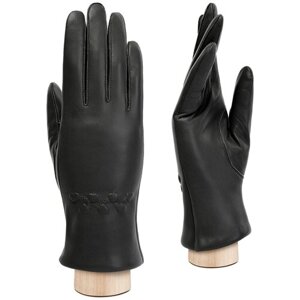 Перчатки LABBRA, демисезон/зима, натуральная кожа, подкладка, размер 7(S), серый
