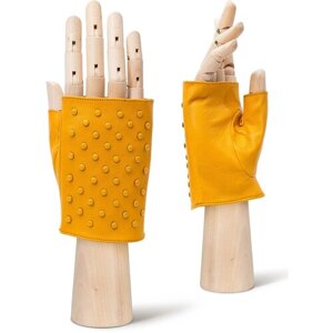Перчатки LABBRA демисезонные, натуральная кожа, подкладка, размер 6.5, желтый