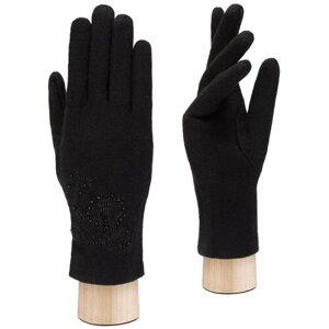 Перчатки LABBRA, шерсть, подкладка, размер 7.5(M), черный