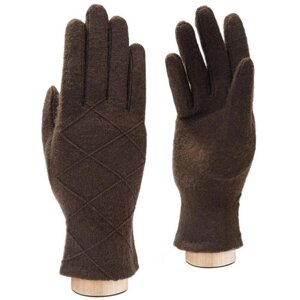 Перчатки LABBRA, шерсть, подкладка, размер 7.5(M), коричневый