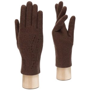 Перчатки LABBRA, шерсть, подкладка, размер 7(S), коричневый