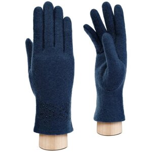 Перчатки LABBRA, шерсть, подкладка, размер 7(S), синий