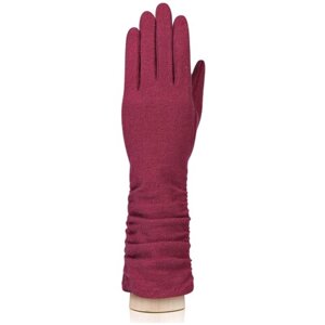 Перчатки LABBRA, шерсть, подкладка, вязаные, сенсорные, размер 7.5(M), бордовый