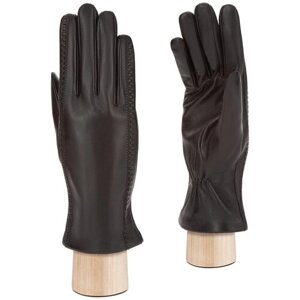Перчатки LABBRA зимние, натуральная кожа, подкладка, размер 7(S), черный