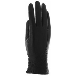 Перчатки malgrado, демисезон/зима, натуральная кожа, подкладка, размер 8, черный