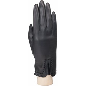 Перчатки Montego зимние, натуральная кожа, размер 7, черный
