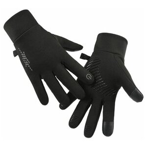 Перчатки , сенсорные, с утеплением, размер one size, черный