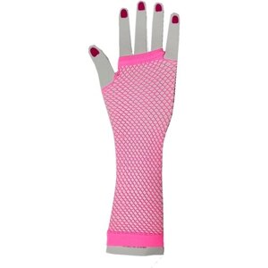 Перчатки сеточка цвет розовый