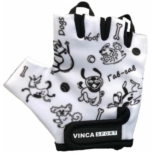 Перчатки Vinca Sport для мальчиков, размер 4XS, белый, черный