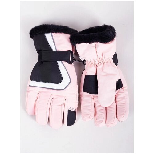 Перчатки Yo! для девочек, черный, розовый