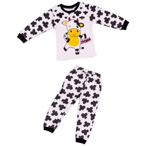 Пижама детская домашняя одежда для детей Коровка, размер 98