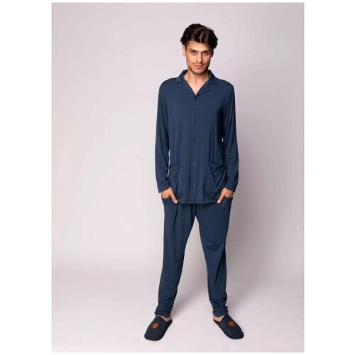 Пижама Sofi De MarkO, брюки, трикотажная, размер 46, синий
