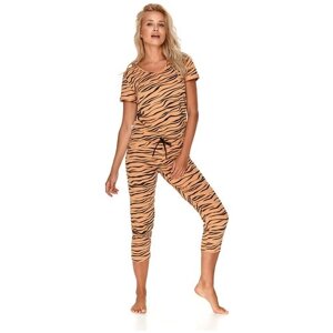 Пижама женская TARO Wiera 2678-01, футболка и брюки, оранжевый, хлопок 100%Размер: S)
