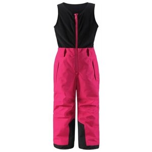 Полукомбинезон Reima для девочек, карманы, размер 128, розовый, черный