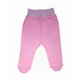Ползунки короткие для девочек, под подгузник, закрытая стопа, размер 62-40, розовый