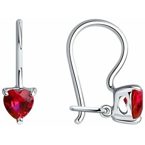 Серьги с подвесками SOKOLOV94020589925Серьги#серебро, 925 проба, родирование, корунд, синий