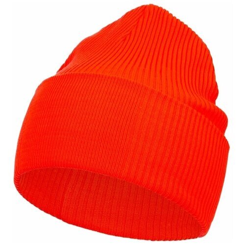 Шапка бини teplo, демисезон/зима, размер One Size, оранжевый, красный