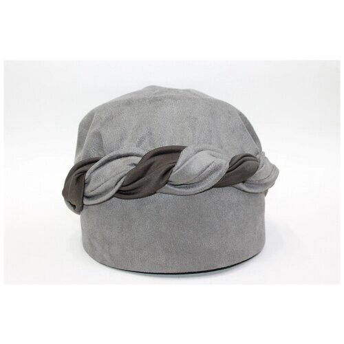 Шапка шлем Мария демисезонная, подкладка, размер 57 - 58, серый
