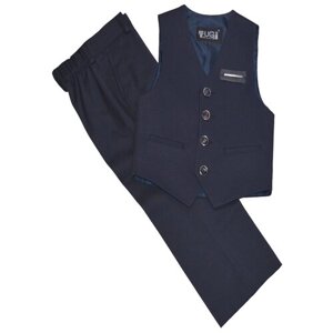 Школьная форма TUGI, жилет и брюки, размер 104, синий