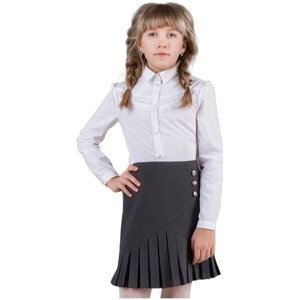 Школьная юбка Инфанта, плиссированная, мини, размер 140/68, серый