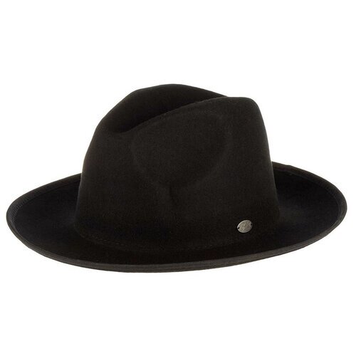 Шляпа федора Bailey, подкладка, размер 55, черный