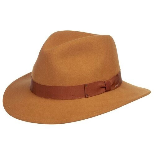 Шляпа федора Bailey, шерсть, подкладка, размер 55, оранжевый