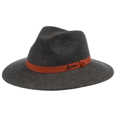 Шляпа федора Herman, демисезон/зима, шерсть, утепленная, размер 58, серый